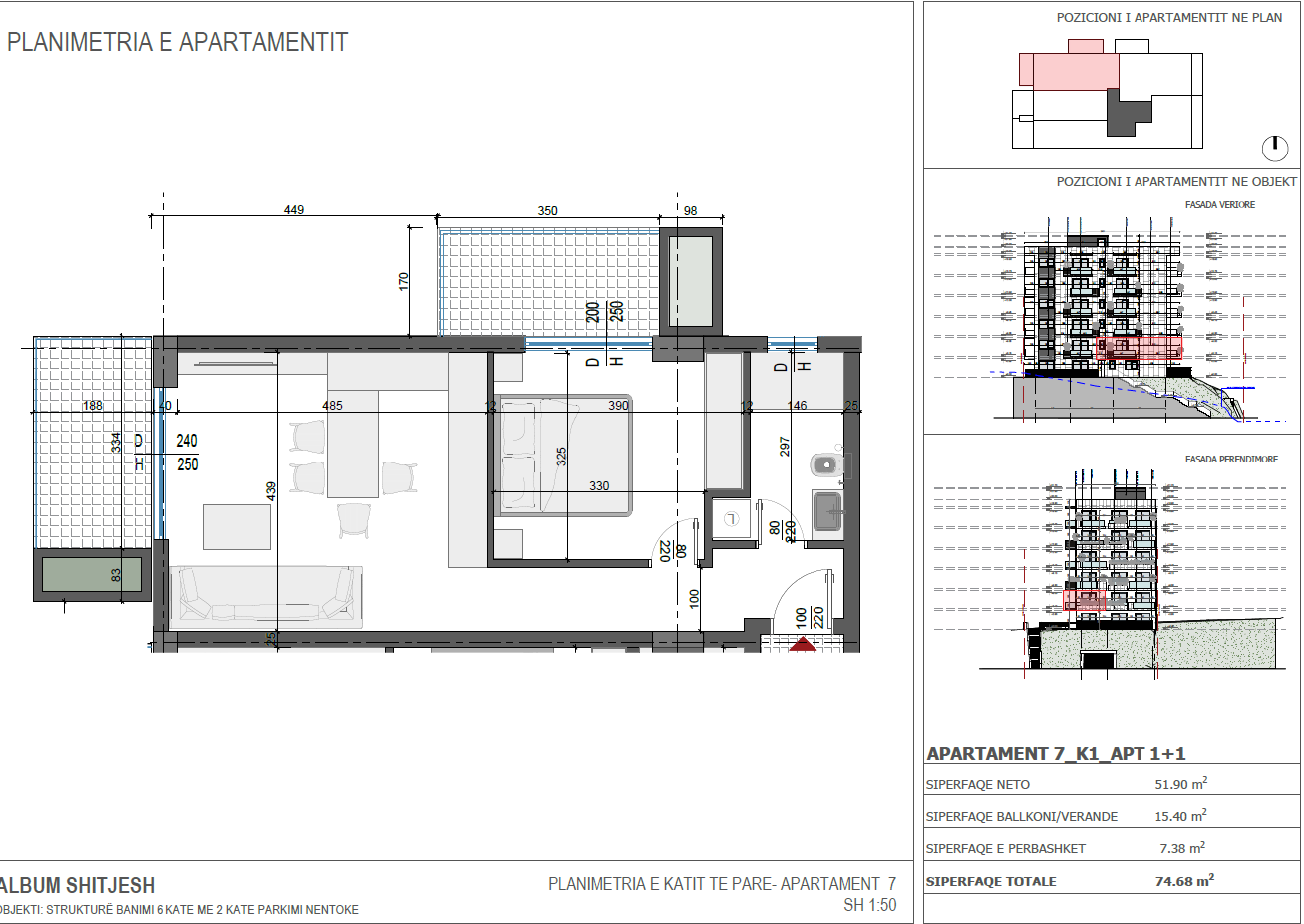 Seaview 1+1 Apartment for Sale in Saranda – Modern Investment Property Near Beach