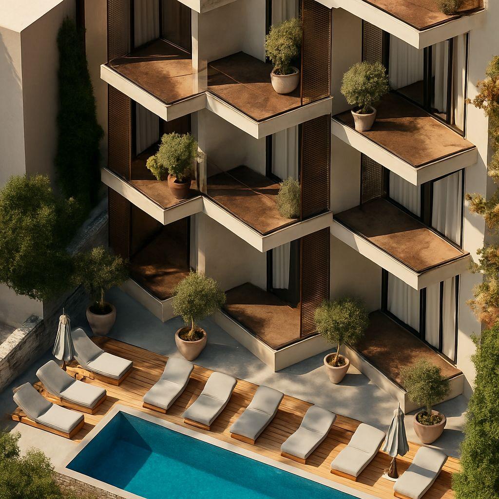 Amplio Apartamento 1+1 en Ksamil – 71 m² | Tercer Piso, Balcón y Piscina