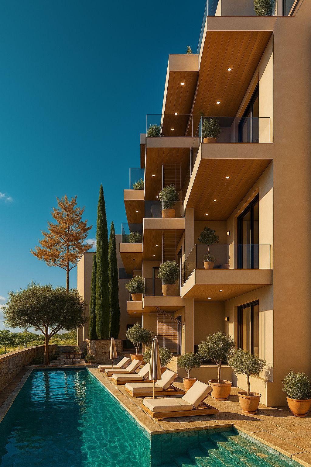Amplio Apartamento 1+1 en Ksamil – 71 m² | Tercer Piso, Balcón y Piscina