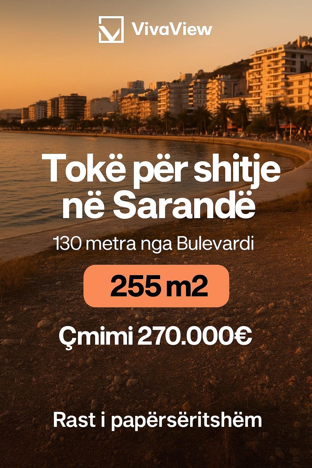Land for Sale in the Heart of Saranda – Just 130m from the Boulevard